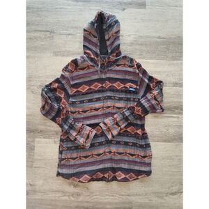 KAVU Men's Manta Zip Sunset Stripe Aztec Pattern Jacket, XL